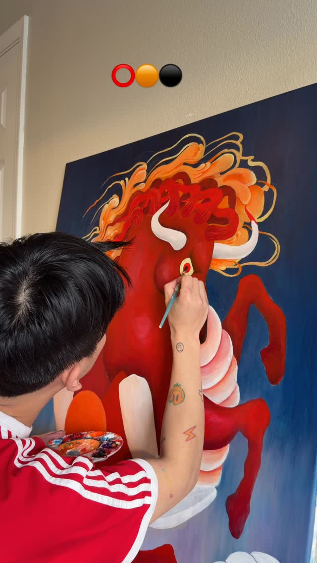 Artistic abstract painting