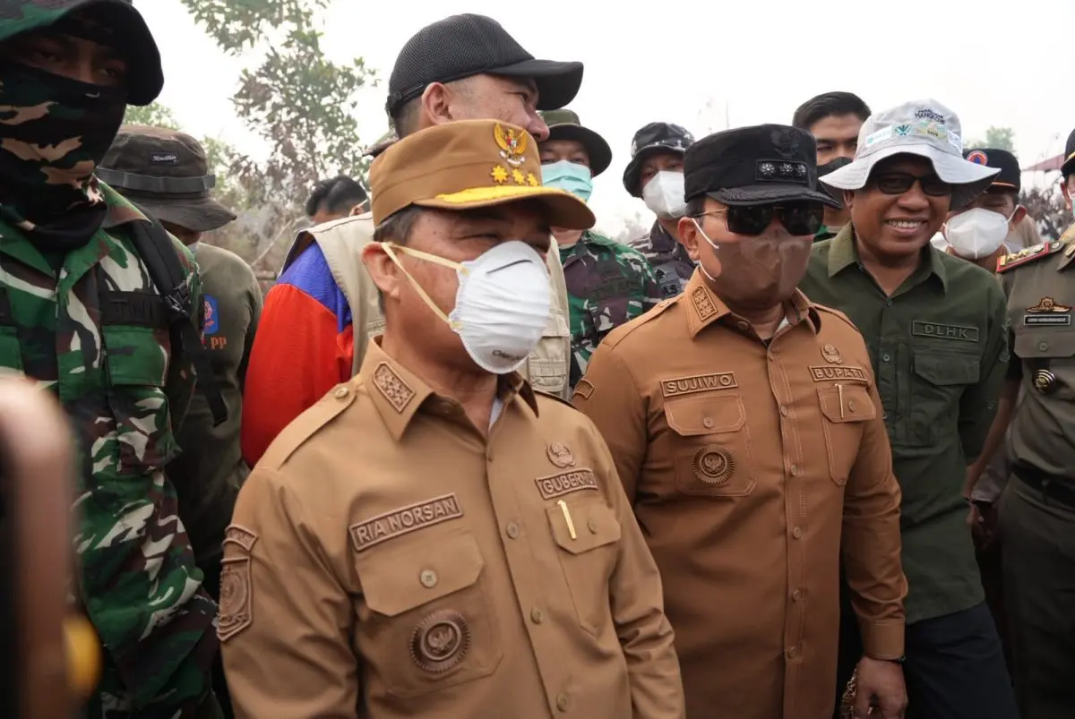 Meski Sejumlah Wilayah Diguyur Hujan, Gubernur Ria Norsan Pastikan Penanganan Karhutla Pantang Kendor
