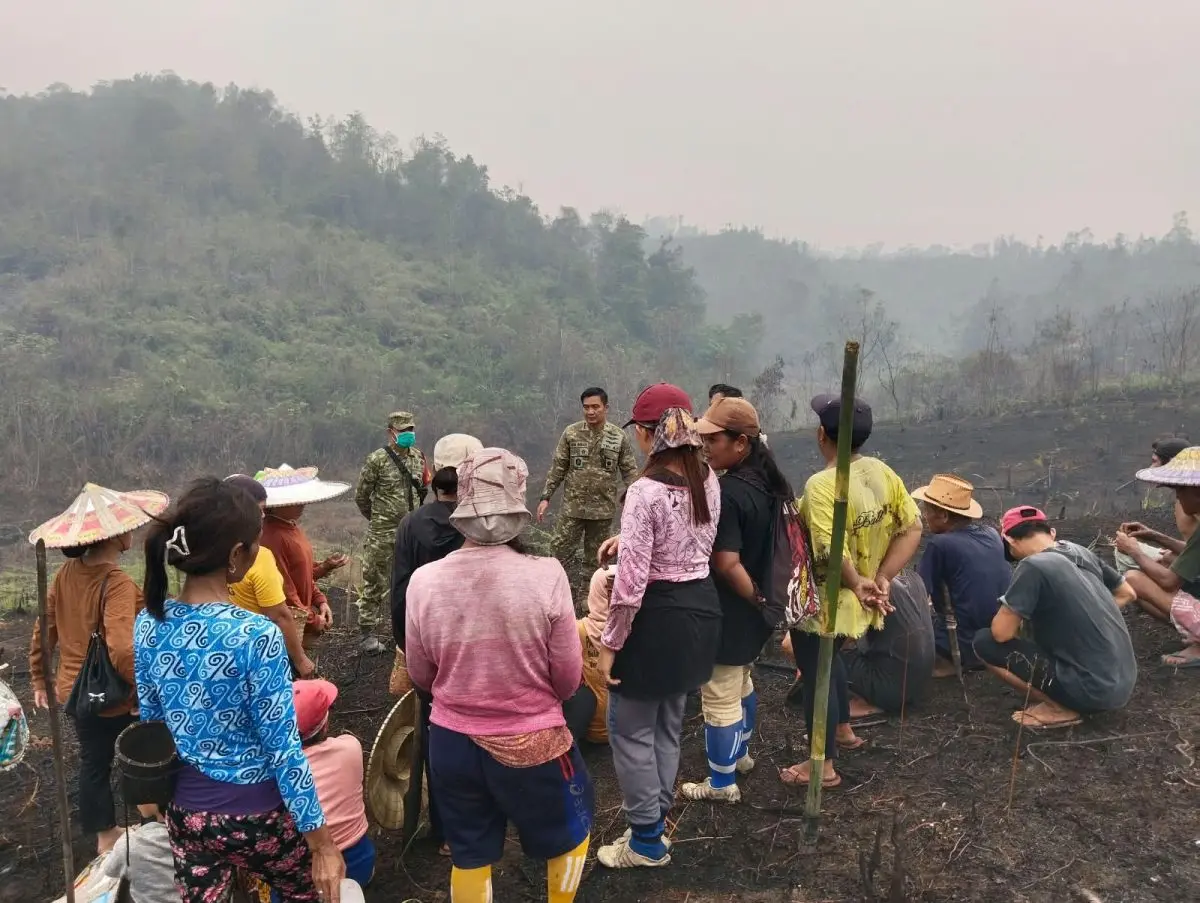 Cegah Api Sebelum Membesar, Tim Mabes TNI Gencarkan Edukasi Pencegahan Karhutla di Bengawan Ampar
