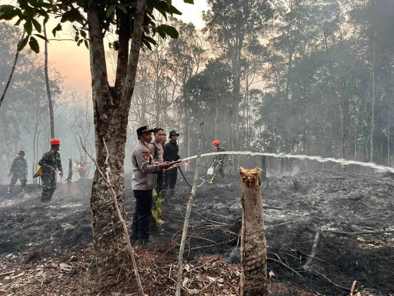 Gerak Cepat Tim Gabungan Jinakkan Karhutla di Dusun Maro’o Landak, 2 Hektare Lahan Terbakar