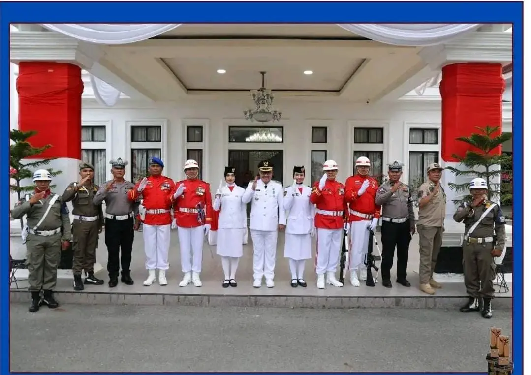 Pemkot Sungai Penuh Gelar Upacara Penurunan Bendera Merah Putih HUT ke-81 RI