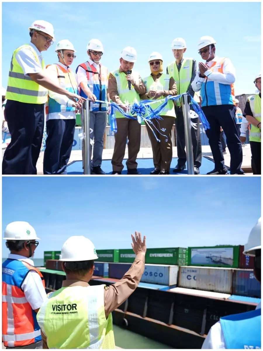 Gubernur Ria Norsan Lepas Ekspor Perdana Peti Kemas Melalui Terminal Kijing