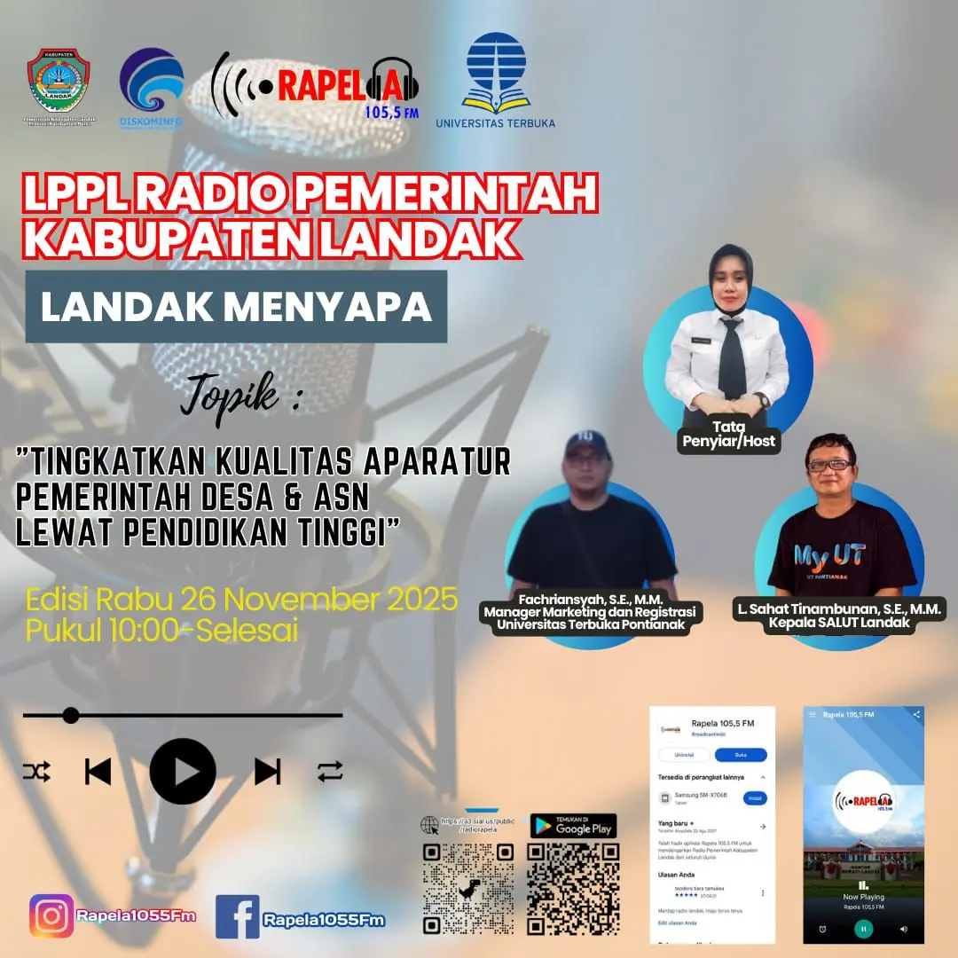 SALUT Landak dan UT Pontianak Sosialisasi Program RPL Ilmu Pemerintahan kepada Aparatur Desa dan ASN