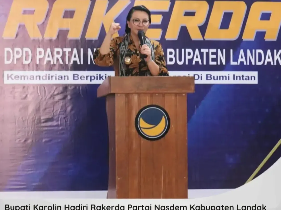 Bupati Karolin Hadiri Rakerda Partai Nasdem Kabupaten Landak