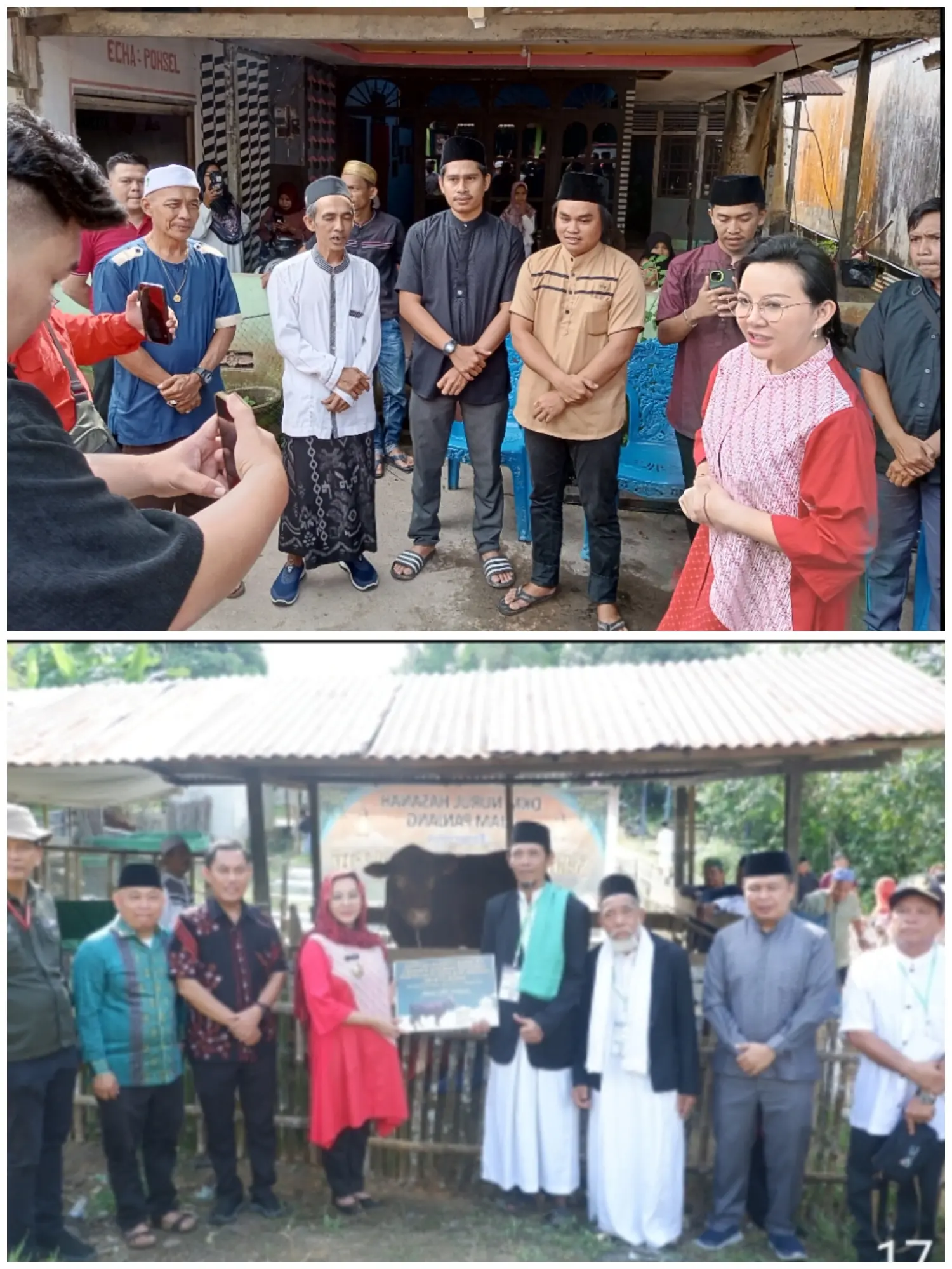Bupati Landak Karolin Serahkan Bantuan Hewan Kurban di Dua Lokasi