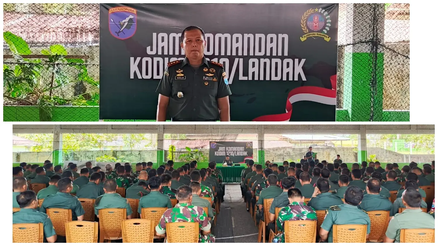 Jelang Hari Raya Idul Fitri 1446 H Tahun 2025 Komandan Kodim 1210/Landak Berikan Jam Komandan Kepada Prajuritnya