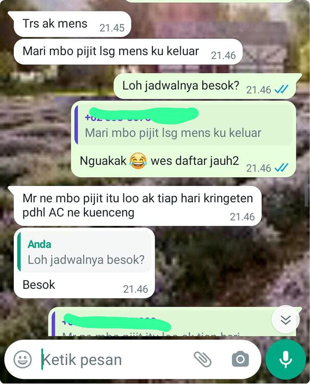 Screenshot testimoni pelanggan Natty Wellness Spa 5