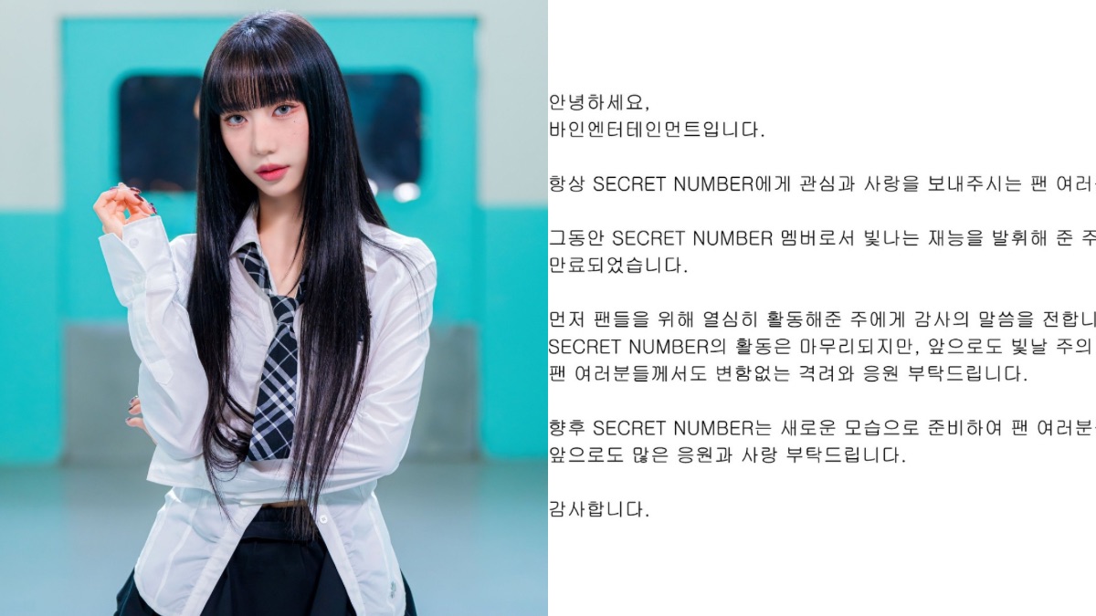 Susul Soodam, Zuu Putuskan Keluar dari Secret Number dan Tidak Perpanjang Kontrak dengan Vine Entertainment